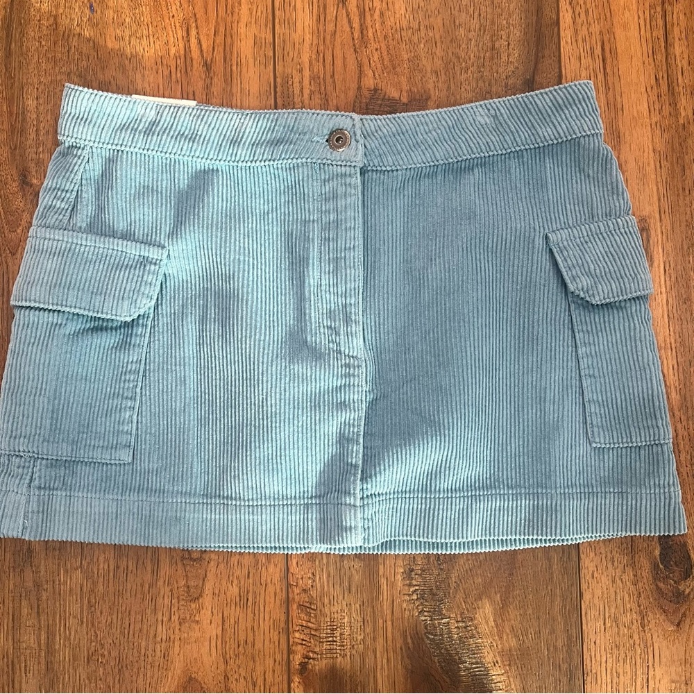 Cotton On Light Blue Corduroy Mini Skirt